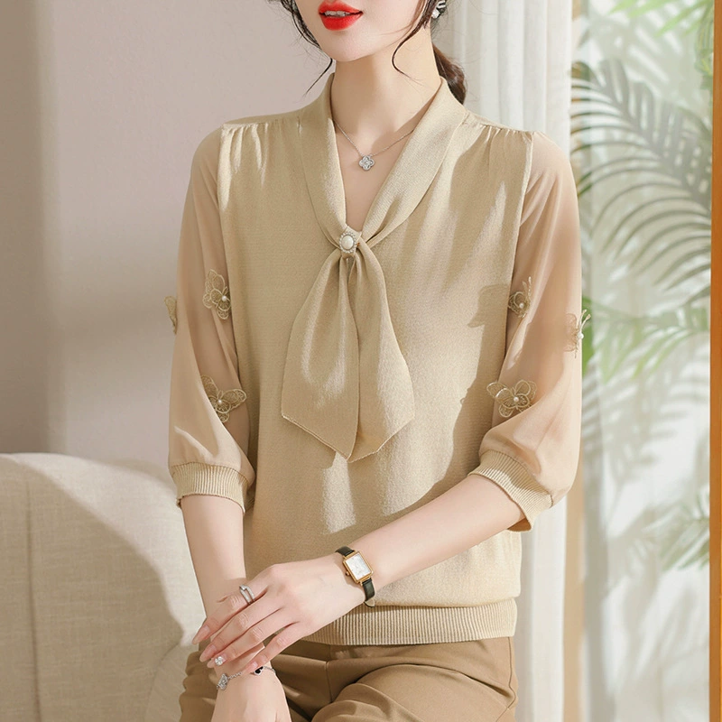 Autumn knitted thin base sweater, scarf, with sleeve