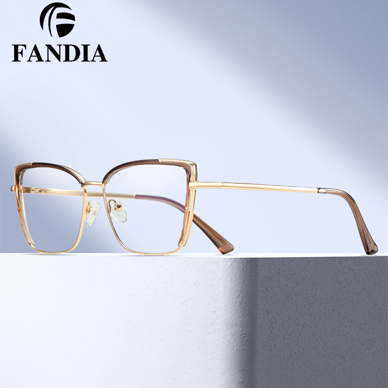 82177 nuevo comercio exterior transfronterizo brasileño venta caliente doble marco de gafas de color fuente de fábrica puede equiparse con gafas de miopía mujer image 1