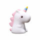 Unicorn Cartoon Cute Soft Light Pat Light Baby Sleeping with High Color Value Bedroom Table Lamp Silicone Nightlight