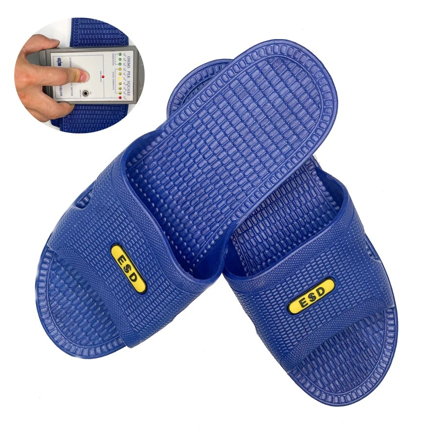 SPU防静电凉拖鞋护趾ESD无塵鞋男女软底加厚包头舒适六孔SPU拖鞋