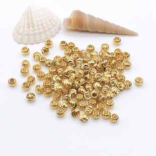 diy jewelry accessories copper beads 14K gold color watermelon beads batch flower pumpkin beads beads beads handmade beaded material