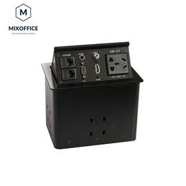 【源头厂家】气动弹起式插座办公会议桌插座线盒防水带缓冲排插座