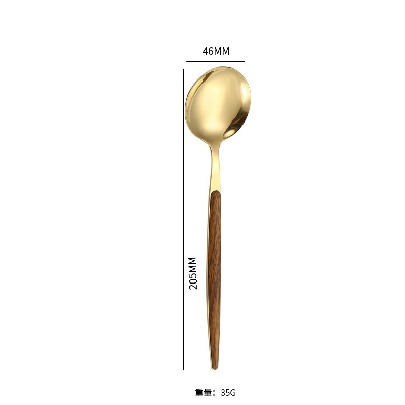 卸売りステンレス模造木目柄ナイフフォークスプーン食器洋食ステーキナイフフォークスプーン食器印刷ロゴ|undefined