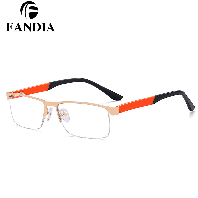 91310 personalidad gafas de luz marco tendencia de la moda gafas marco de los hombres al por mayor de metal casual medio marco gafas marco