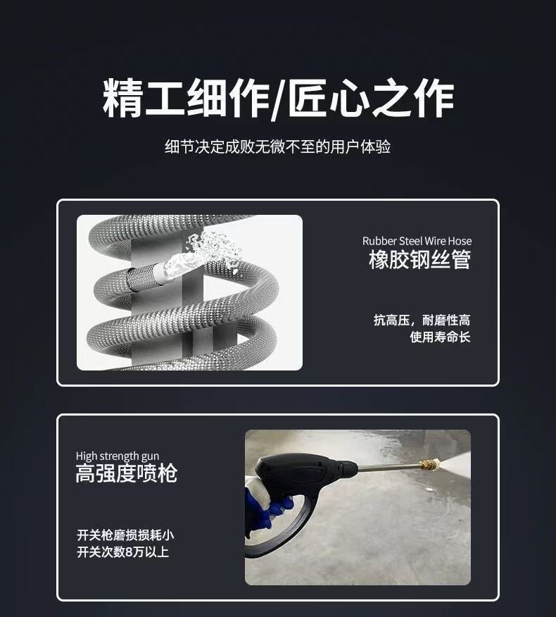 Car Wash Commercial High-Pressure Washer 220V High-Power Car Washing Machine for Car Wash Shops and Farms Powerful Water Gun and Water Pump