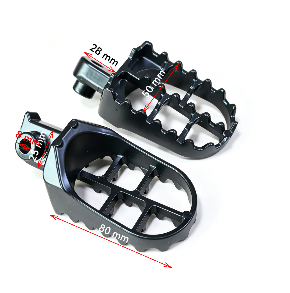 Off-Road Motorcycle Modification Parts, Aluminum Footrests for Small and Medium-Sized Racing Bikes, Pw50 Pw80 Pedal Footrests, Front Footrests
