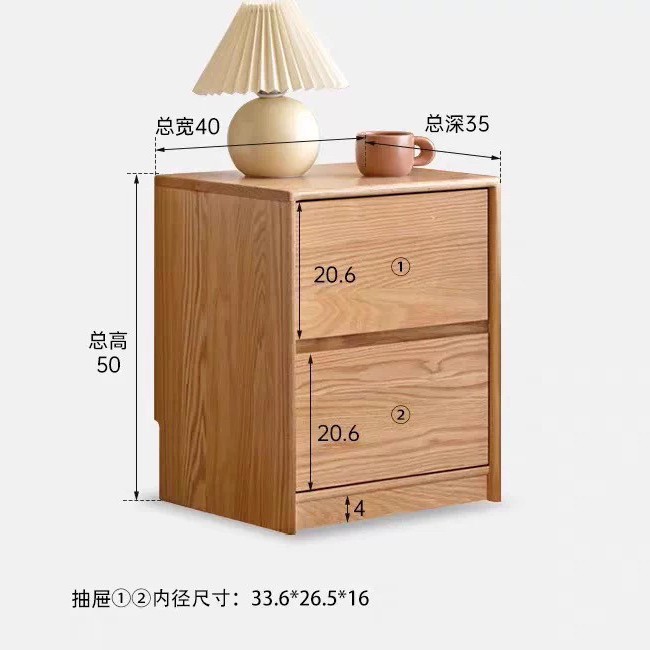 공장 직접 전체 단단한 나무 침대 옆 탁자 오크 보관 캐비닛 간단한 침대 옆 보관 캐비닛 북유럽 스토리지 캐비닛 새로운 특수