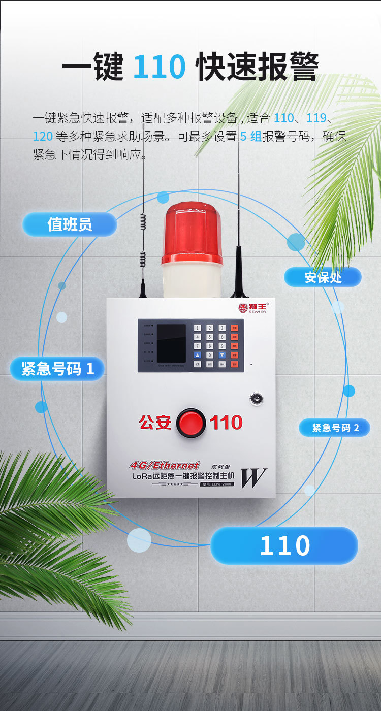 2000w无线呼叫报警器