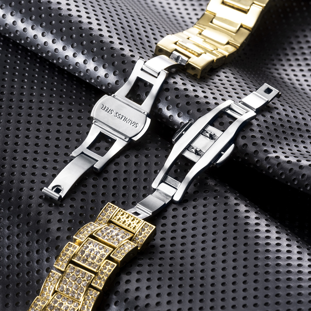 Missfox Men's Mechanical Watch Diamond Daytona Green Dial Luxury_voghion.com