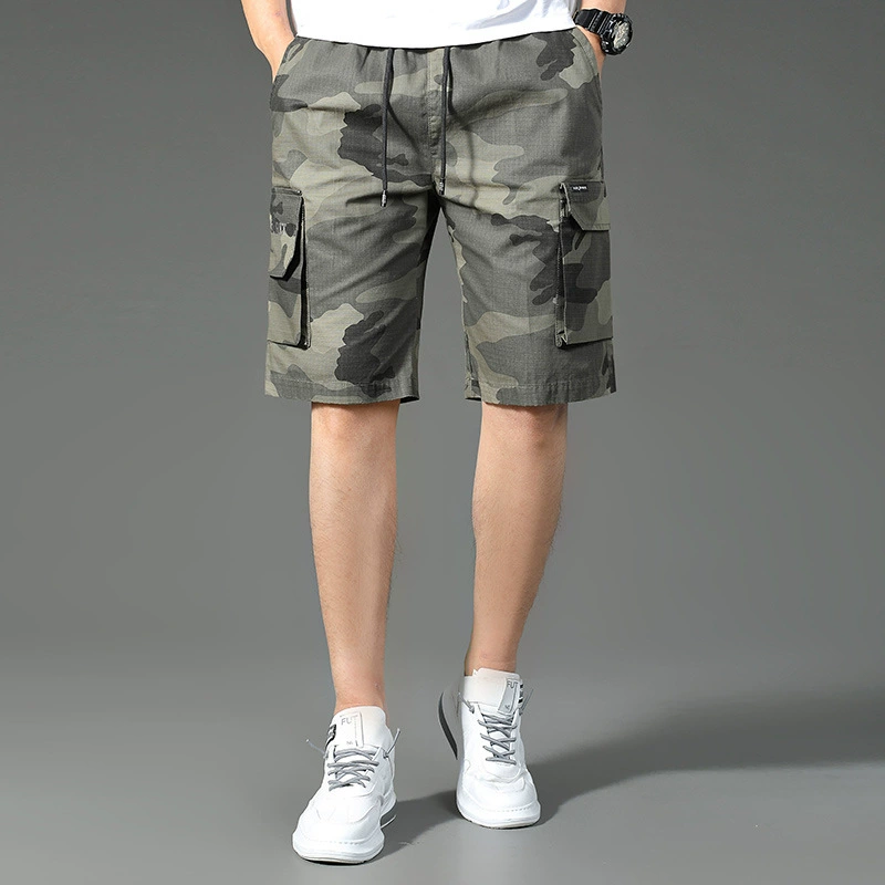 JEEP SPIRIT мужские повседневные шорты, Мужская рабочая одежда, камуфляжные шорты с несколькими карманами, пляжные брюки 0233