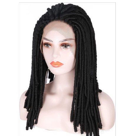Women's artificial twist crochet wig