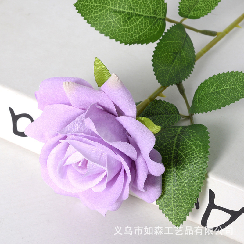 模造ベルベットバラ一本造花人工花ウェディングホームバレンタインデー装飾高級感花束壁|undefined