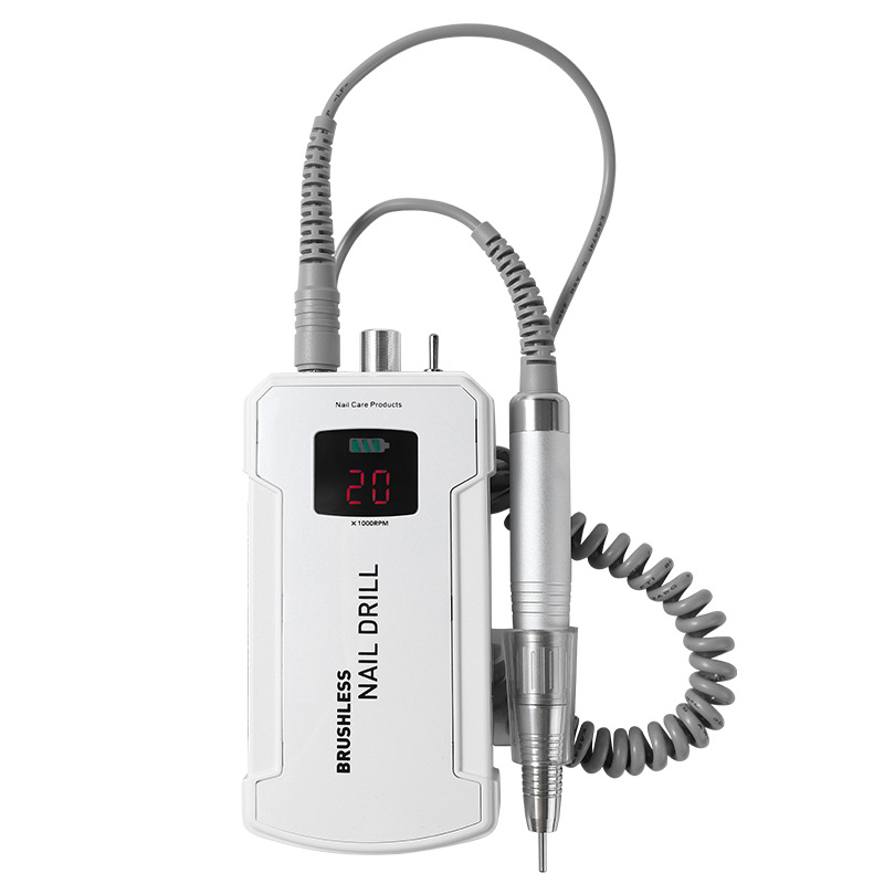 Máquina de pulido de uñas sin escobillas de alta gama Herramienta especial portátil de removedor de uñas recargable de doble pantalla de 35000 vueltas para pelar