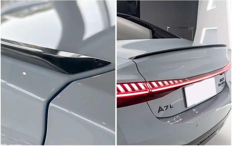 Suitable for 22-24 Saic Audi A7L Rear Wing Original Racing Version Fixed Wing Modification and Upgrade Black Warrior Set