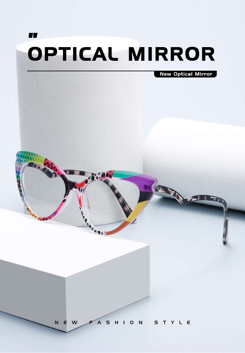 55g Weight Full Frame Glasses Structure Glasses Classification PC Lens Material Butterfly Frame Glasses Style Daily, Street Occasion Color Block Pattern All Seasons Season Unisex Gender Vintage Style, Simple Style Style Vintage Style Simple Style Color Block PC Butterfly Frame Full Frame Optical Glasses 无