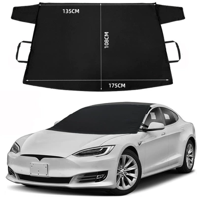 Car snow shield Snowproof Car Cover 600D Oxford - black-600d-oxford-cloth-pu-coating-175x108cm