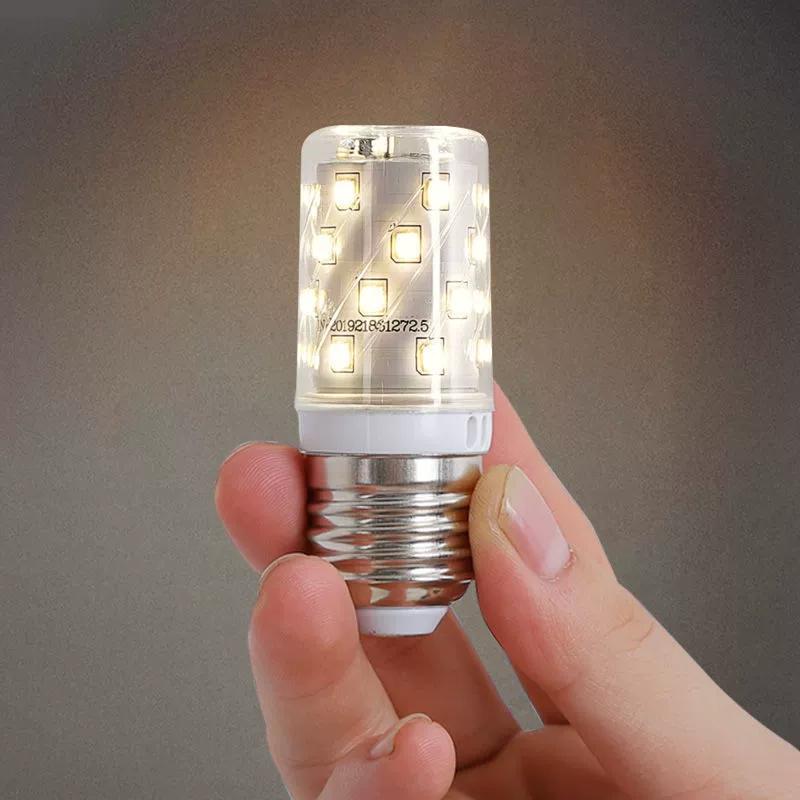 LED bulb, super bright energy-saving candle, ceiling lamp, with screw socket, three colors