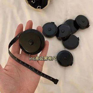 High-grade black 1.5 m tape measure automatic shrinkage adjustable tape measure three-circumference bust hip circumference waist soft ruler measure
