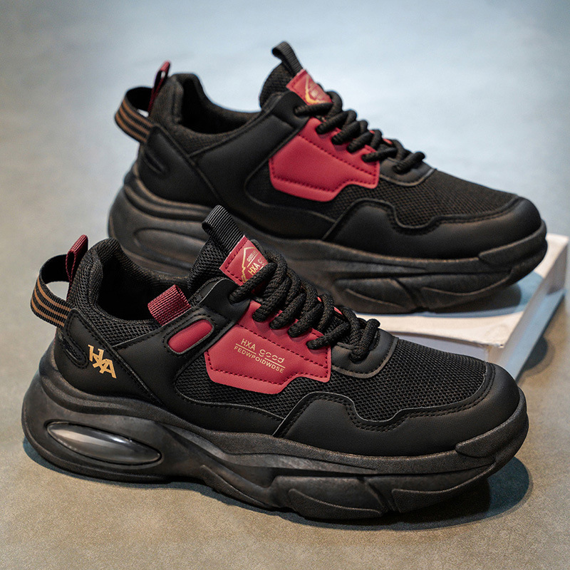 Zapatos de hombre 2026 nueva primavera suela gruesa aumentada casual versátil zapatos deportivos de correr malla respirada antideslizante zapatos de papá