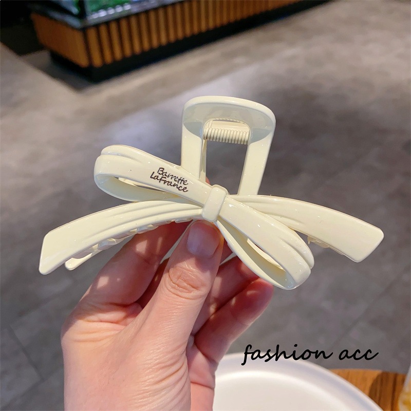 Bow gold label white [12cm]