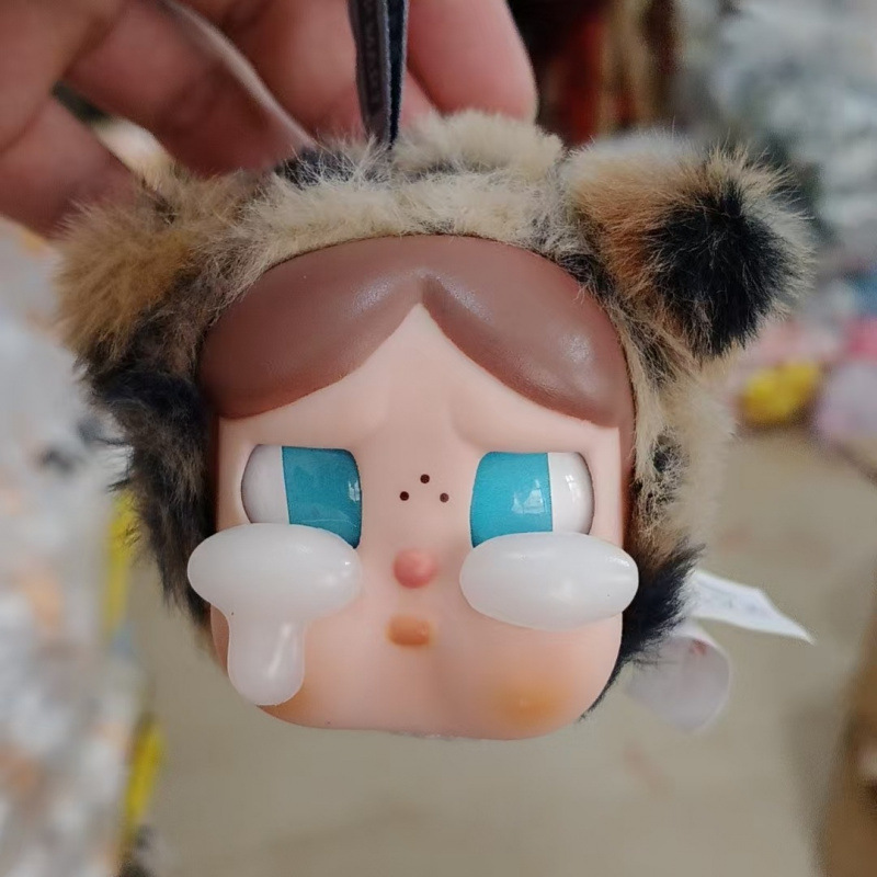 现货新品哭娃CRYBABY豹豹猫猫系列搪胶毛绒挂件钥匙盲盒礼物玩具|undefined