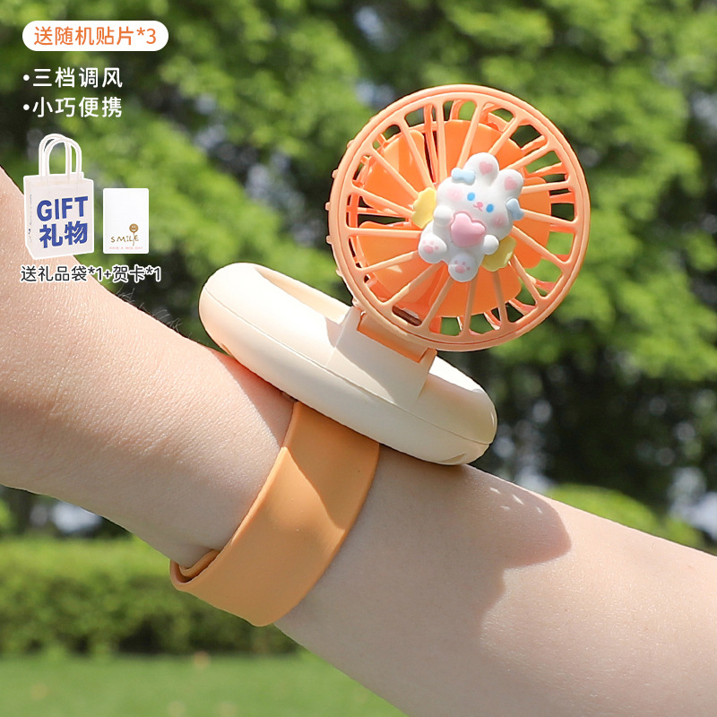 2025 nuevos estudiantes al aire libre mini usb portátil lindo ventilador de mano reloj pequeño ventilador para niños