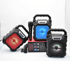 戶外便攜668藍牙音箱手提低音炮禮品工廠直銷帶話筒廣場舞音箱