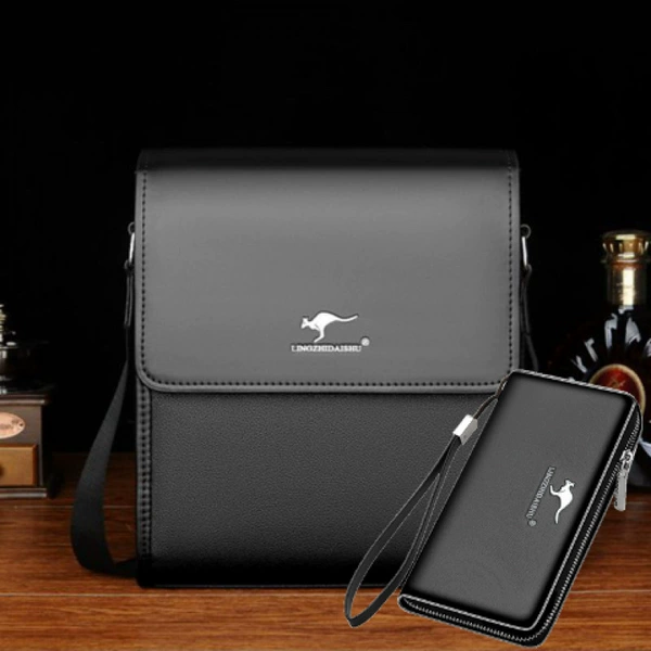 Black chain with zipper, hand loop bag
