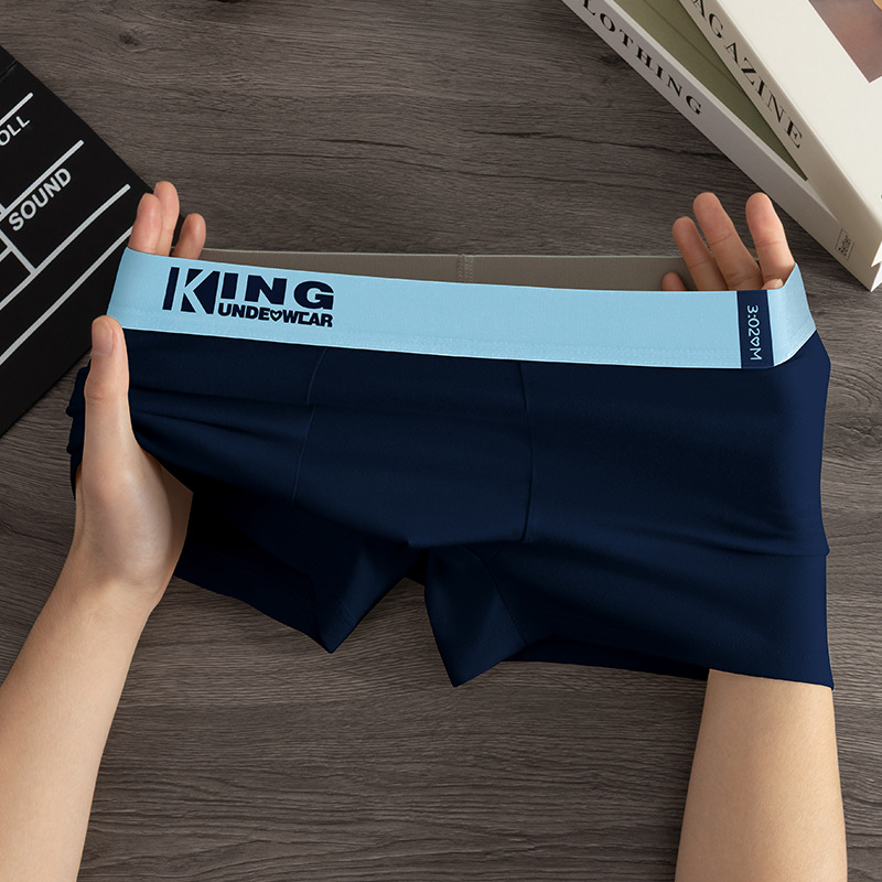 Ginseng Goji bactériano entrepierna hombre calzoncillos de algodón cuadrangular cabeza pro-piel ventilable calzoncillos deportivos fábrica de fuente