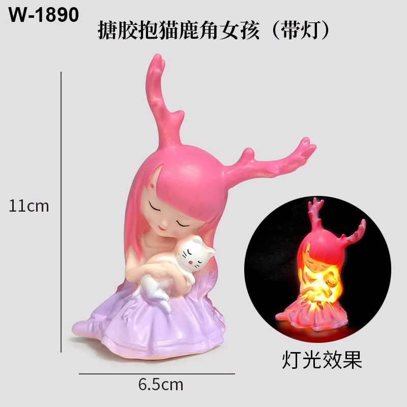 Decorative princess girl doll, cute collectible decor, plastic/resin, many styles and finishes