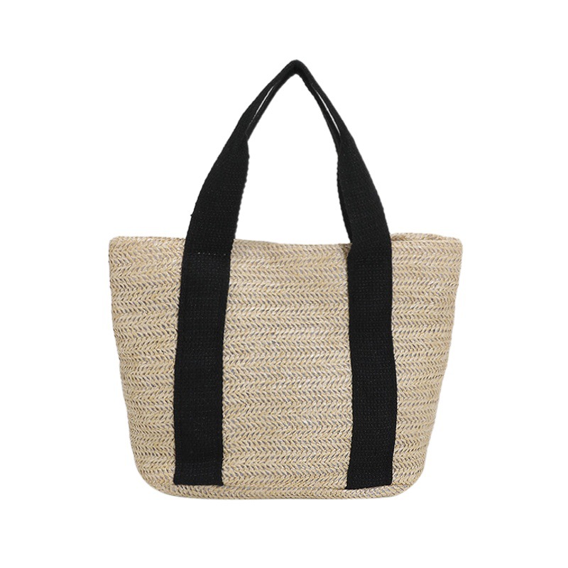 Hand-Held Straw Bag for Women 2022 K-Style Summer New Trendy Ins Beach Vacation Summer Pastoral Style Woven Bag