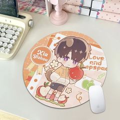 Qバージョン [Love and Deep Space] マウスパッド Qi Yu Shen Xinghui デスクパッド 漫画 耐摩耗性 滑り止め 洗える