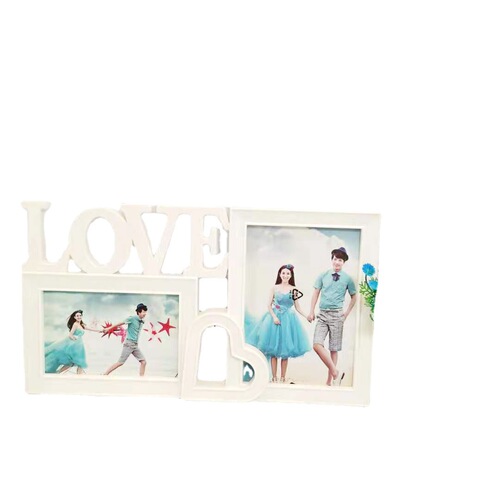 Creative Wooden Rotating Photo Frame 6-inch Pine Photo Frame Desk Stand Dual-Sided Rotating Couple Photo Frame Ornament