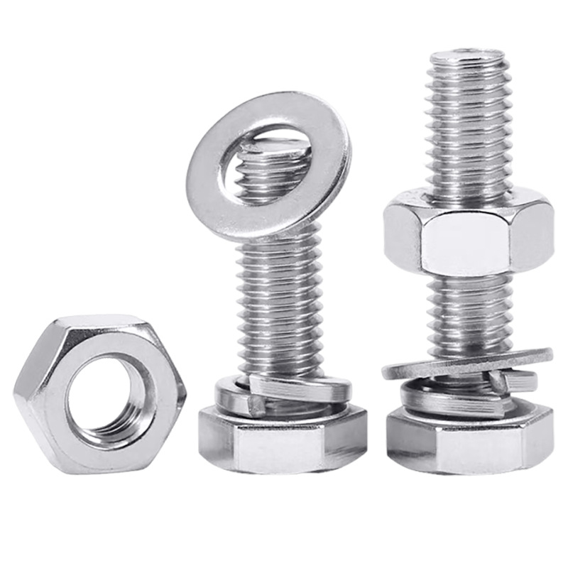 304 acero inoxidable tuerca perno hexagonal conjunto de accesorios de almohadilla de resorte M3M4M5M6M12 image 6