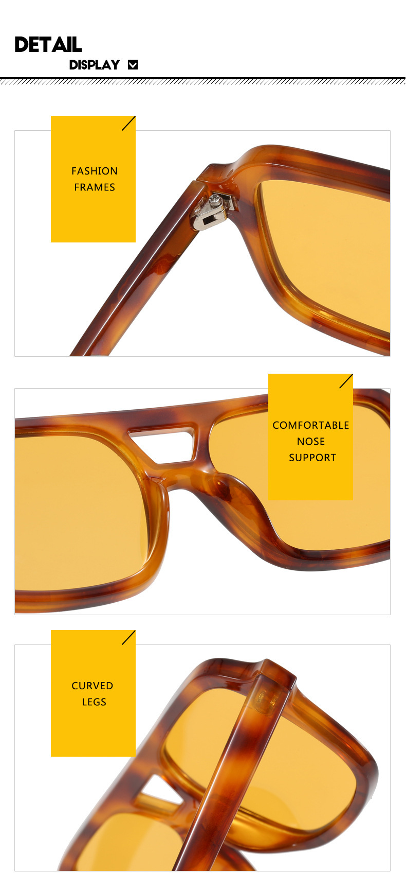 Women's Retro Sunglasses Double Beam Small Frame Fashion Glasses_voghion.com