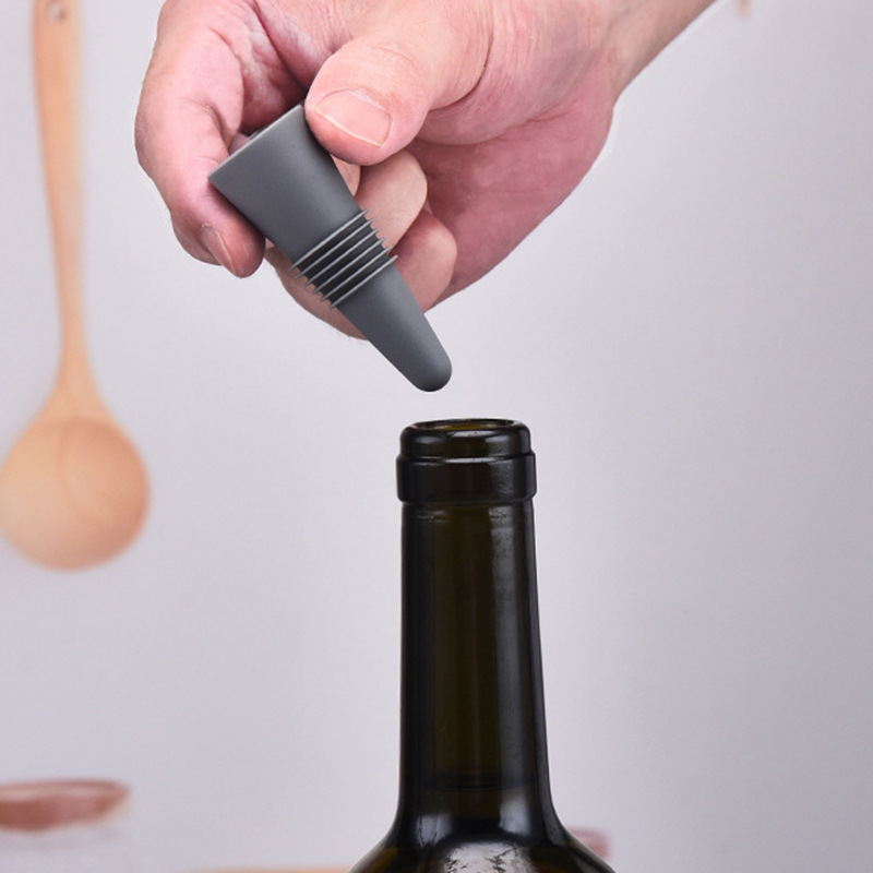 彩色硅膠酒塞 真空硅膠紅酒塞調味瓶塞子創意保鮮酒瓶塞子四件套