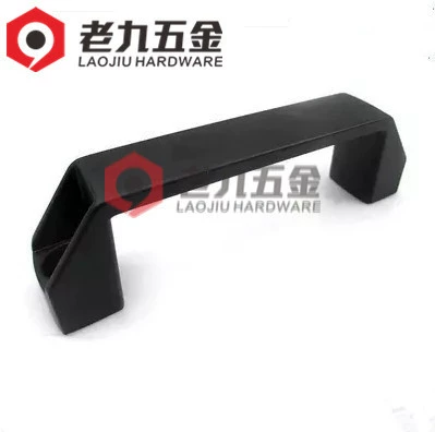 [加厚铝合金黑色尼龙拉手抽屉电箱柜门把手明装工业设备工具箱机床]