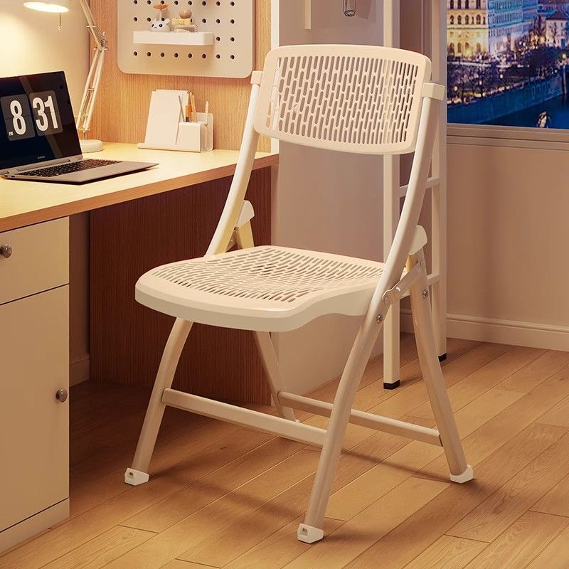 Computer Chair Comfortable Sedentary Folding Back Chair Office Seat Student Dormitory Chair Girls Desk Study Stool