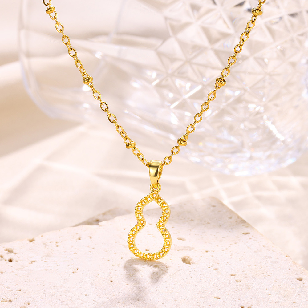 Joyería Al Por Mayor Dulce Estilo Simple Forma De Corazón Nudo De Lazo Acero Inoxidable 304 Cobre Collar Colgante Cadena Portacables display picture 15