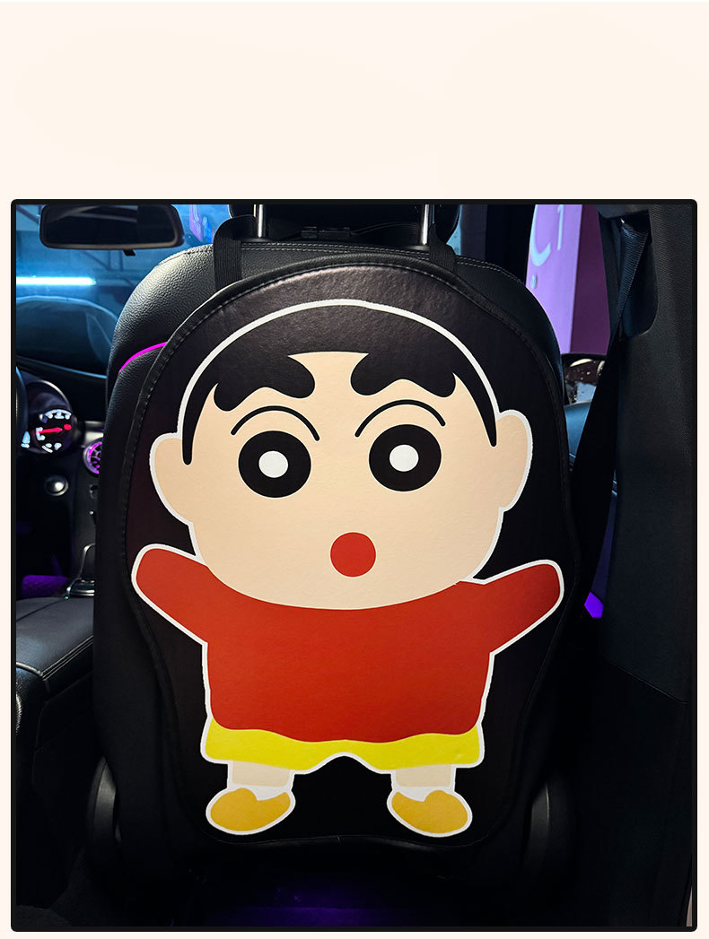 Cartoon Shin-Chan Anti-Kick Pad Universal Rear Seat Backrest Anti-Dirt Protective Pad Car Rear Seat Protection Pad Anti-Wear Pad
