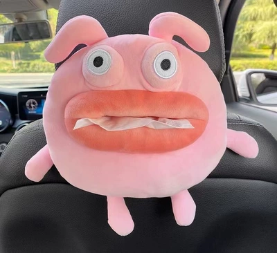box female car accessories | Car tissue box/set - pink-lips-big-mouth-tissue-box-large-quantity-wholesale-price