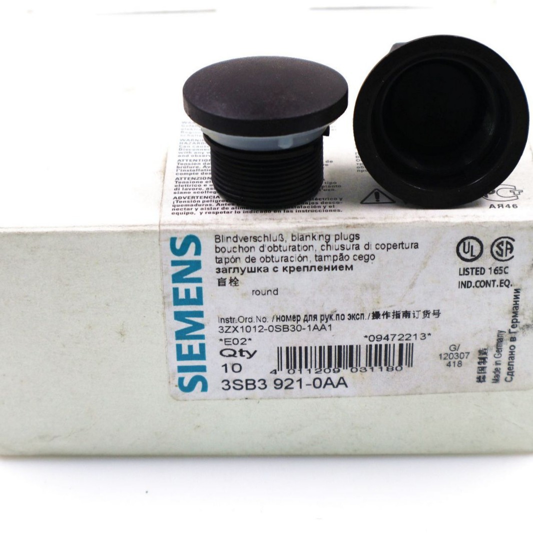 现货原装西门子盲栓3SB3921-0AA