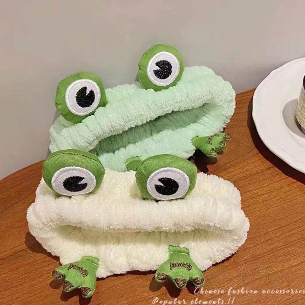 Felpa Rana diadema Otoño e Invierno Nuevo Oído banda de pelo lindo oso fresa cabeza accesorios al por mayor oso Internet celebridad diadema