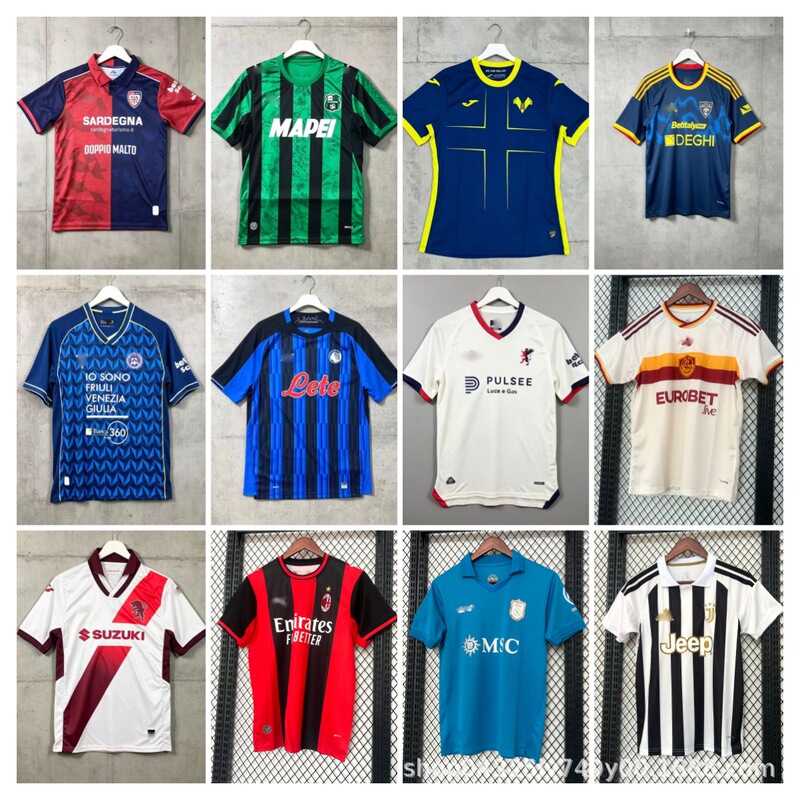 26 Serie A jerseys: Juventus, AC Milan, Inter Milan, Lazio, Udinese, Roma, Como, Napoli, Lecce football shirts 26 Serie A jerseys: Juventus, AC Milan, Inter Milan, Lazio, Udinese, Roma, Como, Napoli, Lecce football shirts