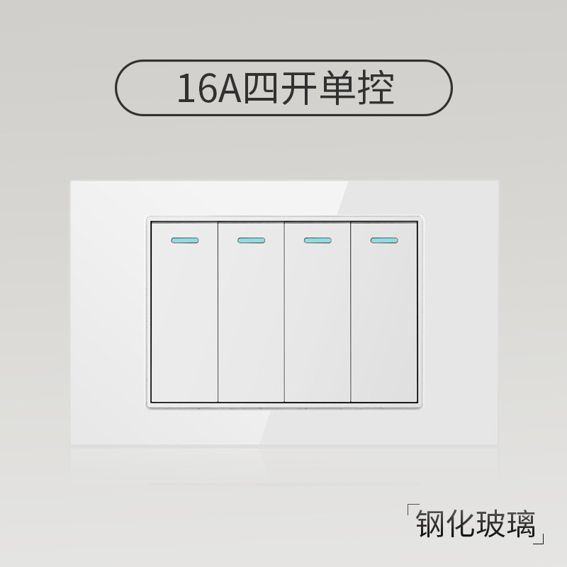 Taiwán 110V estándar americano USB blanco vidrio templado interruptor socket 118 Tipo de pared panel fábrica al por mayor
