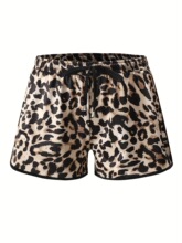 W 73869 Drawstring Casual Pants Women Check Print ��y���Kѝ