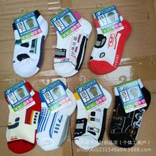 外贸日单尾货儿童小汽车船袜 卡通可爱短筒童袜子男女童袜批发