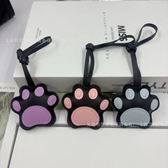 新款猫爪皮革挂件钥匙扣可爱猫狗挂饰包包挂件钥匙扣挂件小礼品