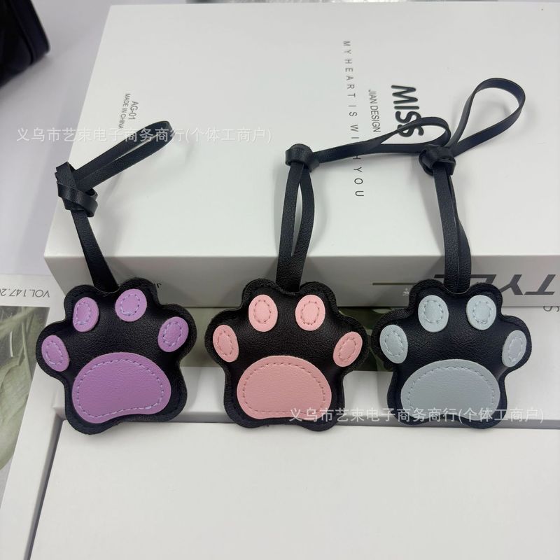 新款猫爪皮革挂件钥匙扣可爱猫狗挂饰包包挂件钥匙扣挂件小礼品|undefined