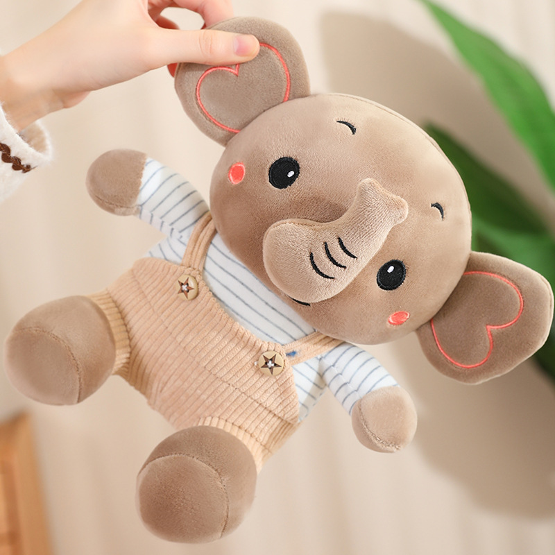 Elefantes lindos juguetes de peluche para vestir muñecas de elefante simulación correa de muñecas de elefante acompañante muñeca máquina de muñecas